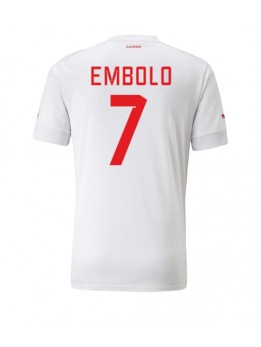Moški Nogometna dresi replika Švica Breel Embolo #7 Gostujoči SP 2022 Kratek rokav